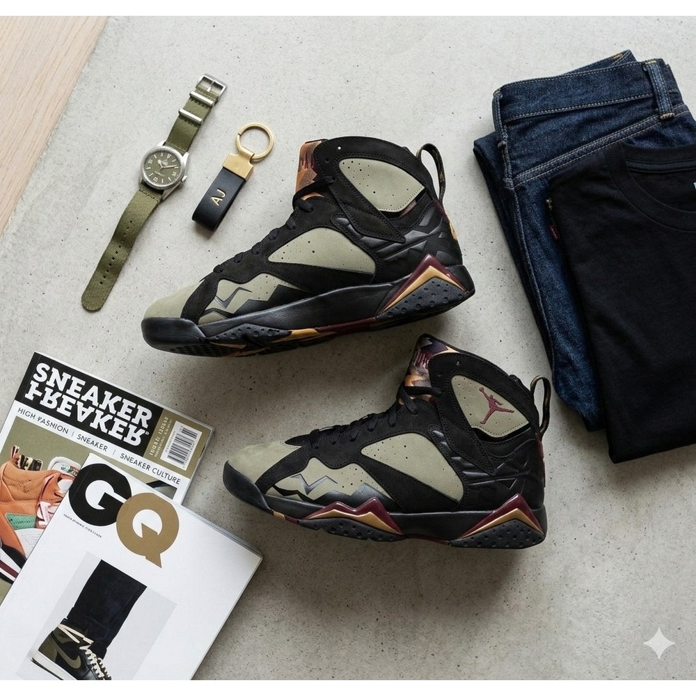 Jordan 7 Retro SE Olive Flak Black Bronze‎ CU9307-300 Mens Sz 12 Streetwear